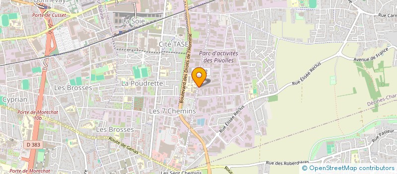 localisation de l'entreprise PRO SNACK à DECINES-CHARPIEU