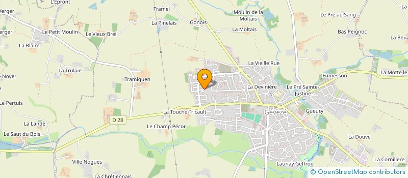 localisation de l'entreprise PRO-SOBAT  GEVEZE