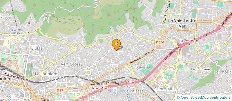 localisation de l'entreprise PRO SOCCER ARENA  TOULON