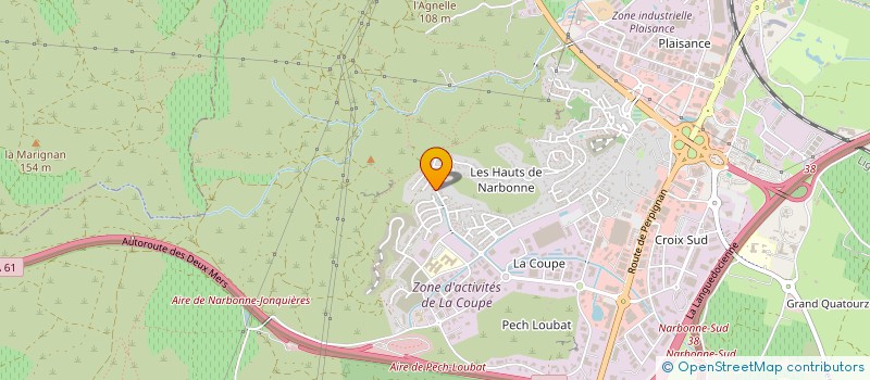 localisation de l'entreprise PRO SUD POMPAGE à NARBONNE