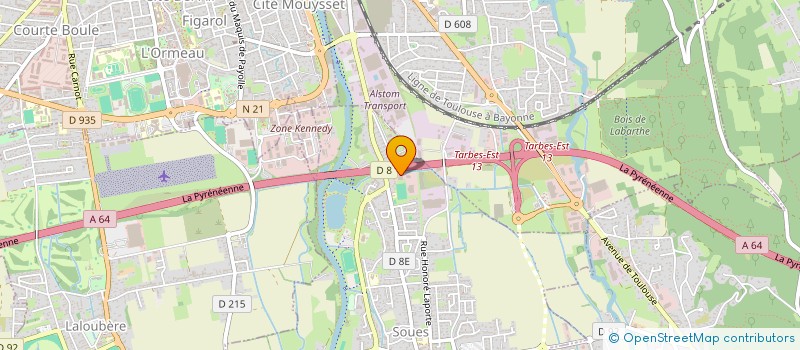 localisation de l'entreprise PRO TECH ENGIN SUD-OUEST  SOUES