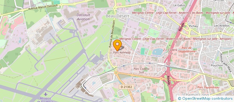 localisation de l'entreprise PRO TECH FEU ET SECURITE à MERIGNAC