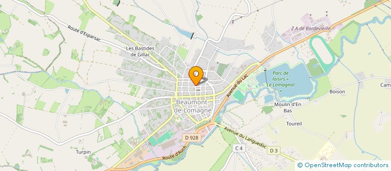 localisation de l'entreprise PRO TOITURE  BEAUMONT-DE-LOMAGNE