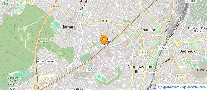 localisation de l'entreprise PRO TP à CHATILLON