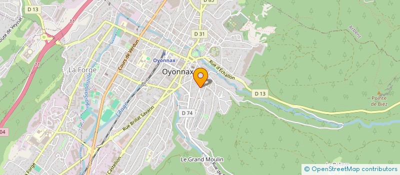 localisation de l'entreprise PRO UNIFORME à OYONNAX