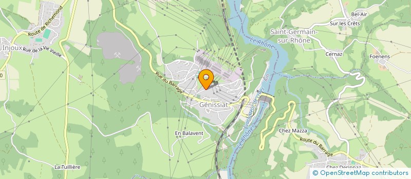 localisation de l'entreprise PRO2V à INJOUX-GENISSIAT