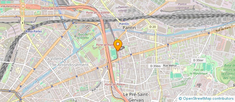 localisation de l'entreprise PROACT  PANTIN