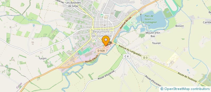 localisation de l'entreprise PROAFFUT  BEAUMONT-DE-LOMAGNE