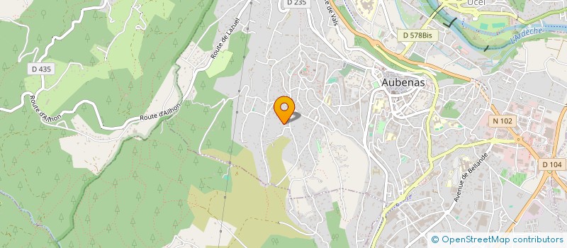 localisation de l'entreprise PROALU  AUBENAS