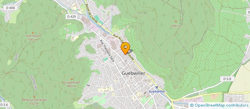 localisation de l'entreprise PROARCHI à GUEBWILLER