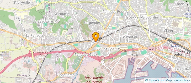 localisation de l'entreprise PROARTSERVICES  TOULON