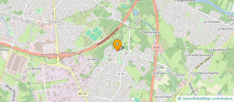 localisation de l'entreprise PROBAT  LES SORINIERES