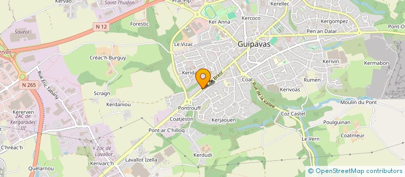 localisation de l'entreprise PROBAT OUEST  GUIPAVAS