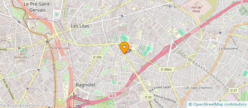 localisation de l'entreprise PROBATIM à BAGNOLET