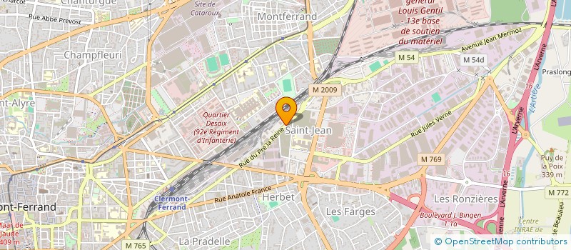 localisation de l'entreprise PROBATIO à CLERMONT-FERRAND