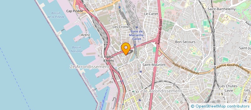 localisation de l'entreprise PROBATYTECH à MARSEILLE