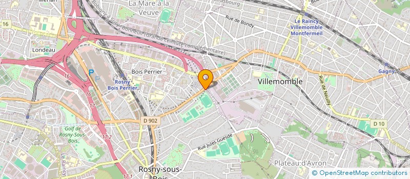 localisation de l'entreprise PROBTP 1 à ROSNY-SOUS-BOIS