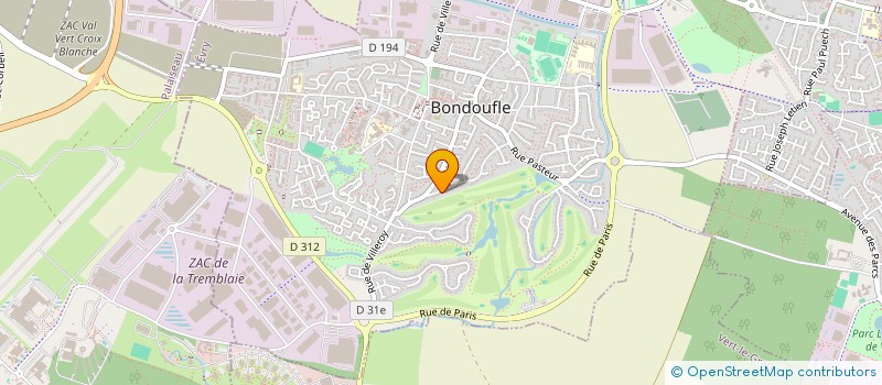 localisation de l'entreprise PROCALO à BONDOUFLE