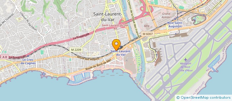 localisation de l'entreprise PROCAP à SAINT-LAURENT-DU-VAR