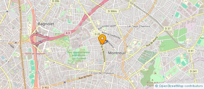 localisation de l'entreprise PROCAPILUX SAS  MONTREUIL