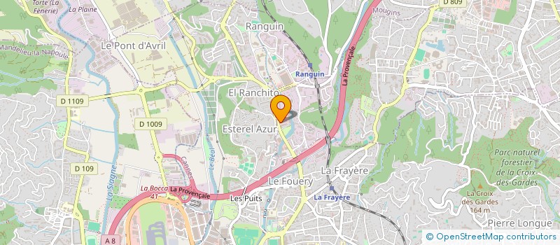 localisation de l'entreprise PROCAR à LE CANNET