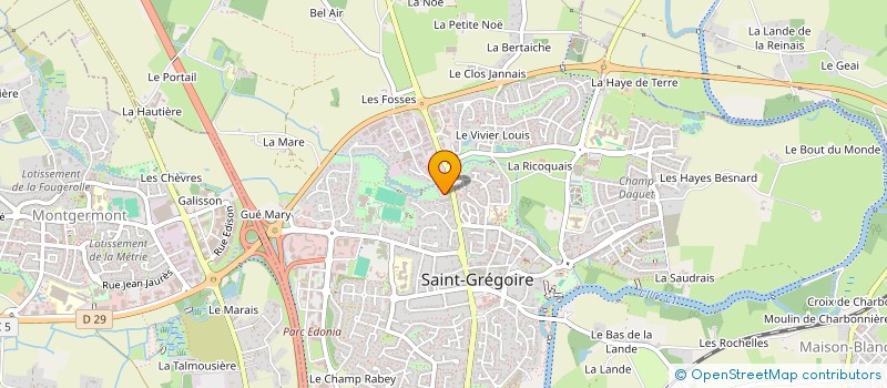 localisation de l'entreprise PROCAR CB  SAINT-GREGOIRE