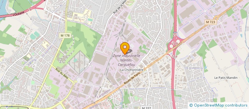 localisation de l'entreprise PROCENTRE-OUEST  CARQUEFOU