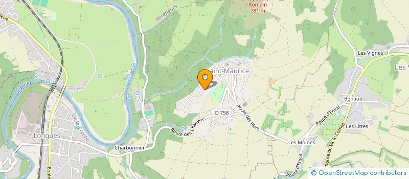 localisation de l'entreprise PROCERAM 63  SAINT-MAURICE