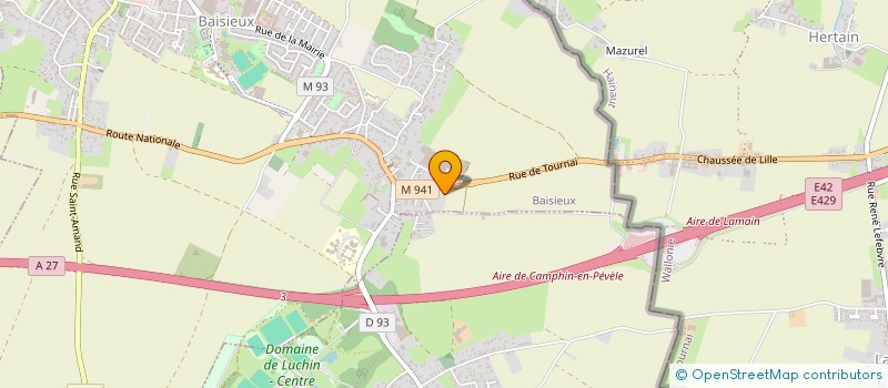 localisation de l'entreprise PROCESS FROID REFLEX CLIM à BAISIEUX
