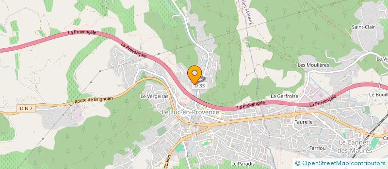 localisation de l'entreprise PROCESS FROID VINICOLE  LE CANNET-DES-MAURES