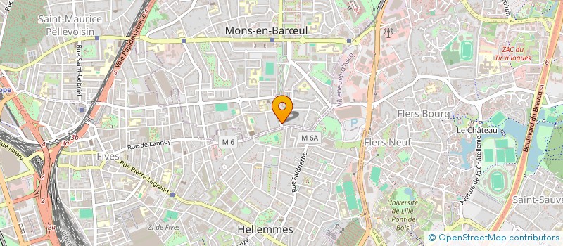 localisation de l'entreprise PROCESSBTP à MONS-EN-BARŒUL