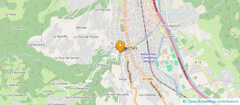 localisation de l'entreprise PROCOLOR MONT-BLANC à SALLANCHES
