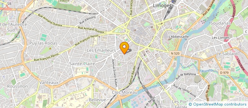localisation de l'entreprise PROCOM à LIMOGES