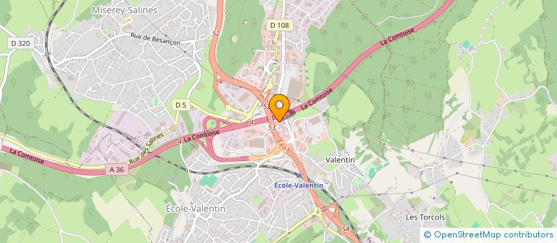localisation de l'entreprise PROCOM70 à ECOLE-VALENTIN