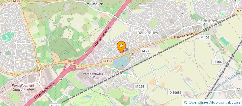 localisation de l'entreprise PROCURELINE  BAILLARGUES
