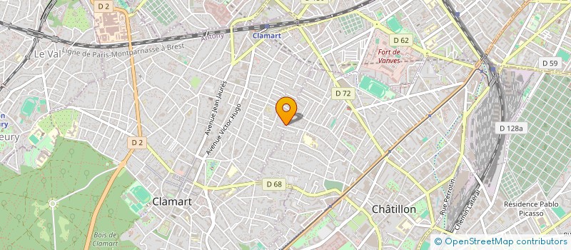 localisation de l'entreprise PROCYON à CLAMART