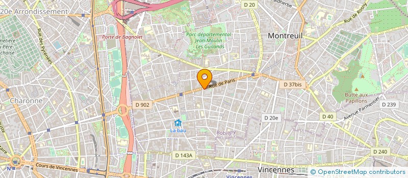 localisation de l'entreprise PROD à MONTREUIL