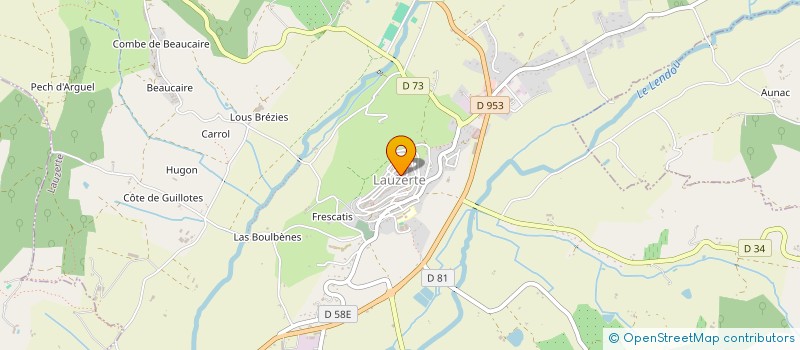 localisation de l'entreprise PROD 82 à LAUZERTE