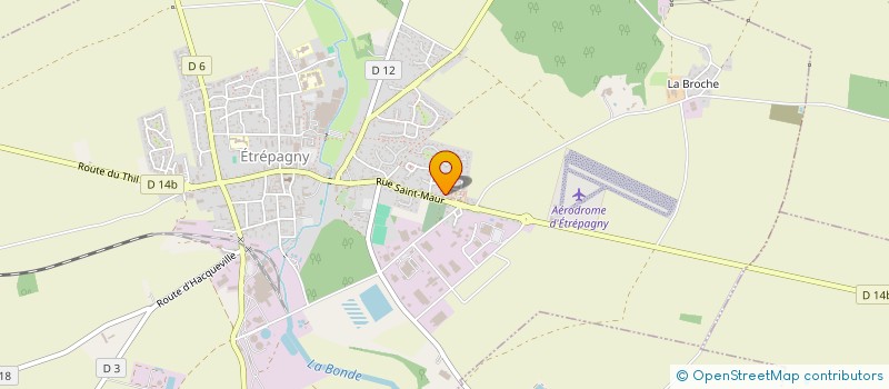 localisation de l'entreprise PROD.  ETREPAGNY