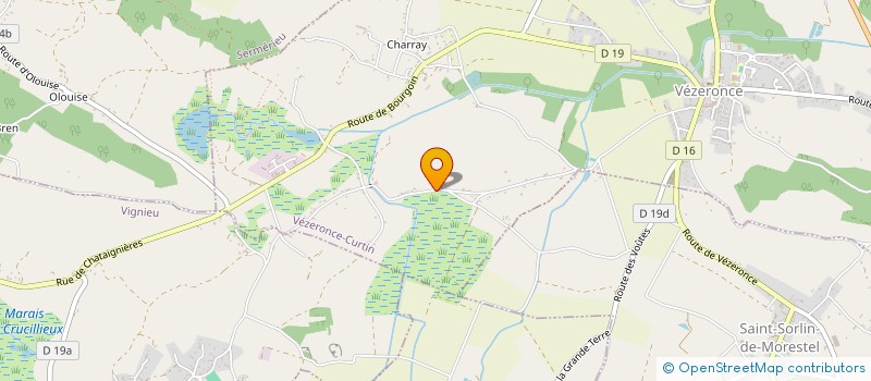 localisation de l'entreprise PROD'JET  VEZERONCE-CURTIN