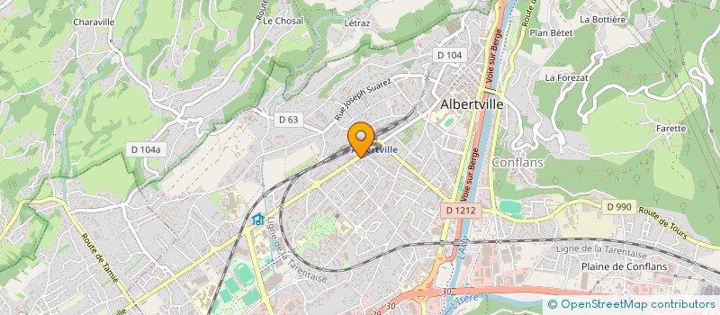 localisation de l'entreprise PRODALPA à ALBERTVILLE