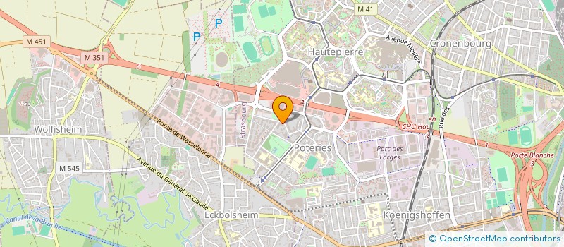 localisation de l'entreprise PRODAN BATI ALSACE à STRASBOURG