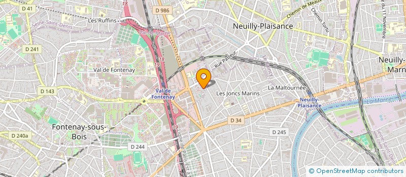localisation de l'entreprise PRODCITEM à FONTENAY-SOUS-BOIS