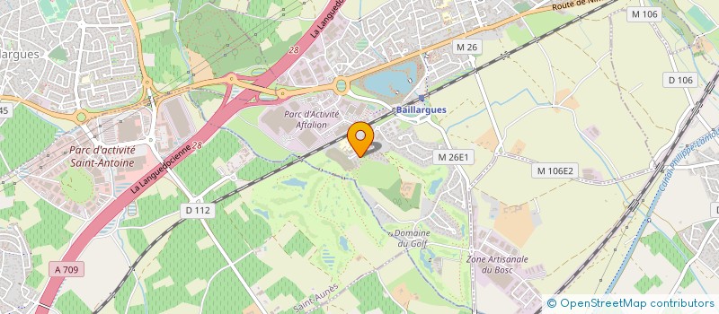 localisation de l'entreprise PRODDIF GOLFS à BAILLARGUES