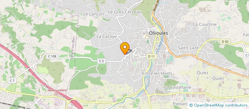 localisation de l'entreprise PRODECO à OLLIOULES