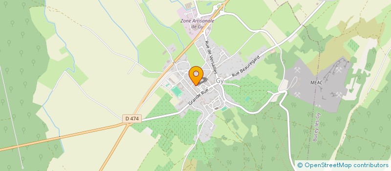 localisation de l'entreprise PRODELEC 70  BUCEY-LES-GY