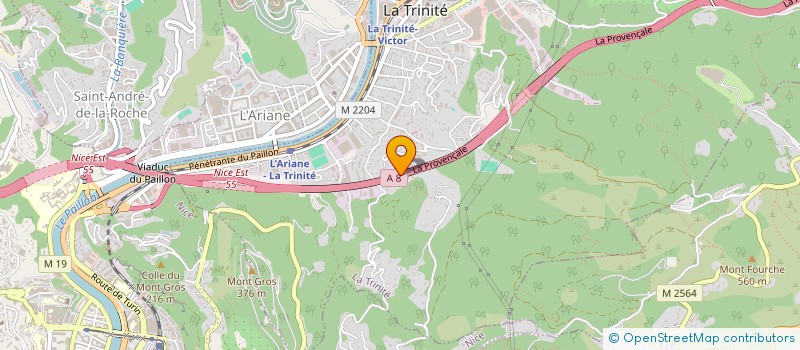 localisation de l'entreprise PRODELEC COTE D AZUR à LA TRINITE
