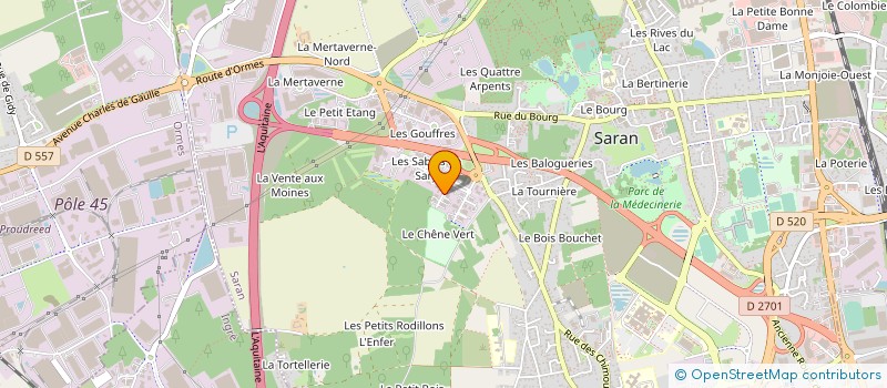 localisation de l'entreprise PRODELEC SARL à SARAN