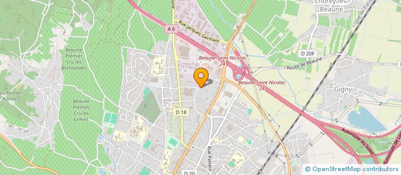 localisation de l'entreprise PRODELMA à BEAUNE