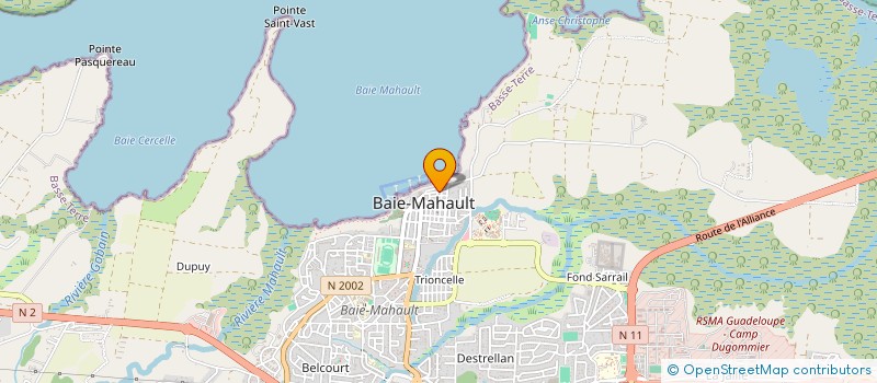 localisation de l'entreprise PRODENE CARAIBES à BAIE-MAHAULT